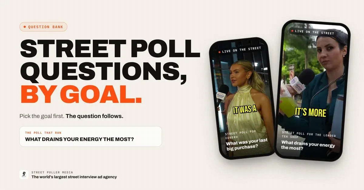 Man-on-the-Street Interview Questions by Goal