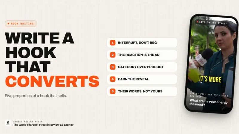 How To Write A Street Interview Ad Hook That Actually Converts